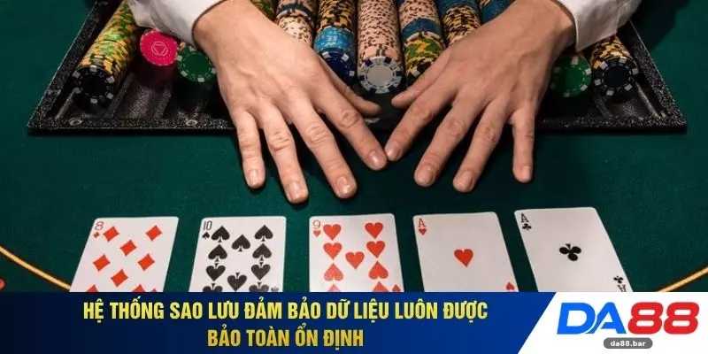 WM Casino - Trải Nghiệm Giải Trí Ổn Định 24h Tại DA88 3 Hệ thống sao lưu đảm bảo dữ liệu luôn được bảo toàn ổn định
